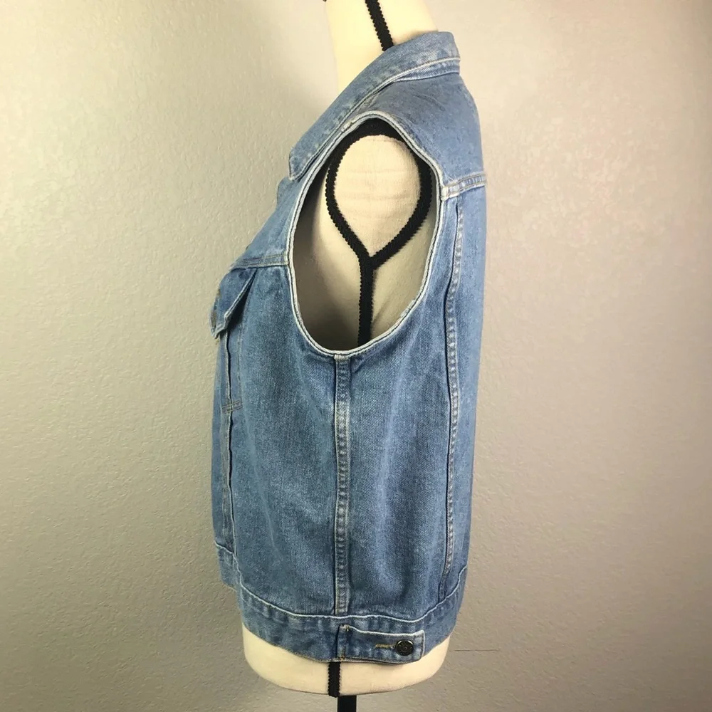 Vintage 90’s Breaker Jeans Denim Vest - Picture 3 of 9